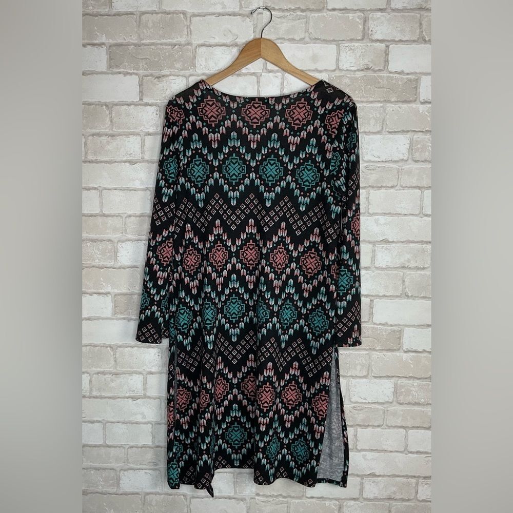 Vibrant Patterned Open Front Cardigan - Picture 6 of 12
